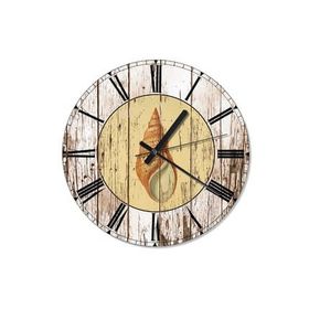 Tablomega SAAT-607-50 Sararmış Deniz Kabuğu Dekoratif 50cm Çap Duvar Saati