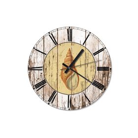 Tablomega SAAT-607-50 Sararmış Deniz Kabuğu Dekoratif 50cm Çap Duvar Saati