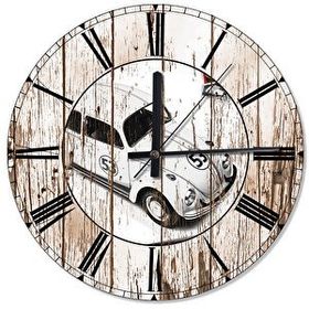 Tablomega SAAT-633-30 Yarışçı Vosvos Desenli 30cm Çap Duvar Saati