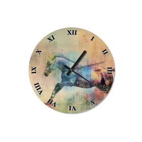 Tablomega Saat-679-30 Koşan Beyaz At Dekoratif 30 cm Duvar Saati