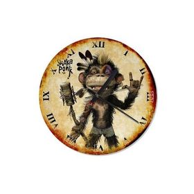 Tablomega SAAT-707-50 Punkçı Maymun Şekilli 50cm Çap Duvar Saati