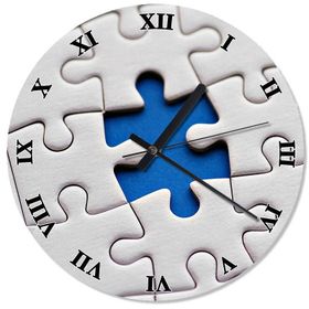 Tablomega SAAT-733-50 Kayıp Parça Puzzle Dekoratif 50 cm Çap Duvar Saati