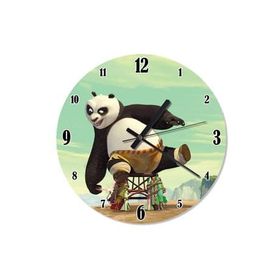 Tablomega SAAT-743-30 kung fu panda Çocuk Odası 30 cm Çap Duvar Saati