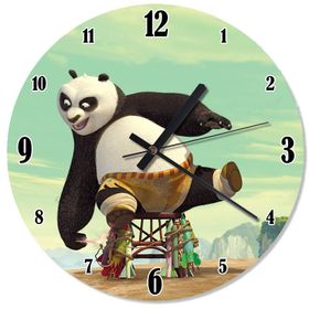 Tablomega SAAT-743-30 kung fu panda Çocuk Odası 30 cm Çap Duvar Saati