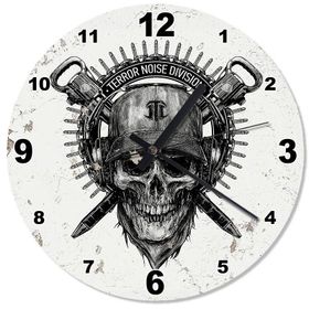 Tablomega SAAT-764-30 Terör Kurukafa Akarlı 30 cm Çap Duvar Saati