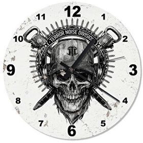 Tablomega SAAT-764-30 Terör Kurukafa Akarlı 30 cm Çap Duvar Saati