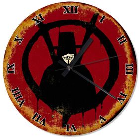 Tablomega SAAT-773-30 V For Vendetta Retro 30 cm Çap Duvar Saati