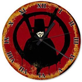 Tablomega SAAT-773-30 V For Vendetta Retro 30 cm Çap Duvar Saati