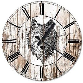 Tablomega Saat-896-50 Tribal Kurt Analog 50 cm Duvar Saati