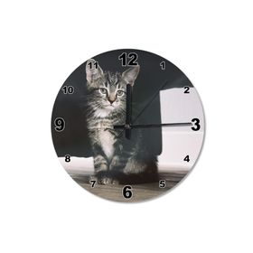 Tablomega SAAT-98-50 Yavru Kedi Ahşap 50 cm Çap Duvar Saati