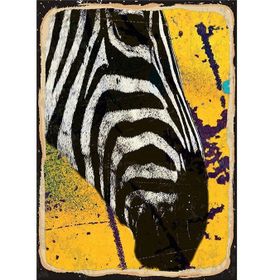 Tablomega Sarı Fon Zebra Desenli Mdf Tablo