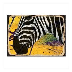 Tablomega Sarı Fon Zebra Desenli Mdf Tablo