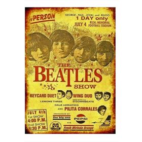Tablomega The Beatles Art 35x50 cm Mdf Poster