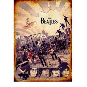 Tablomega The Beatles Art 35x50 cm Mdf Poster