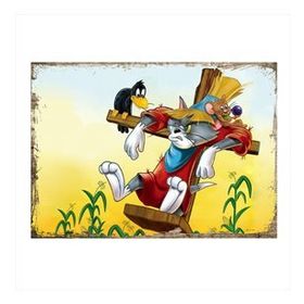 Tablomega Tom ve Jerry 50x50 cm Duvar Saati