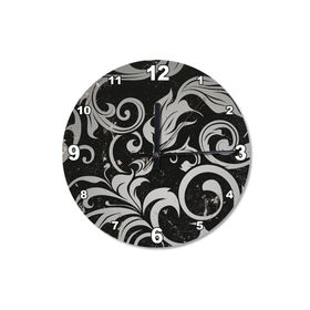 Tablomega Tribal Çiçek Motifi Ahşap 30x30 cm Duvar Saati