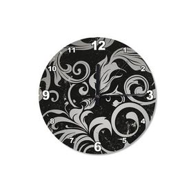 Tablomega Tribal Çiçek Motifi Ahşap 30x30 cm Duvar Saati