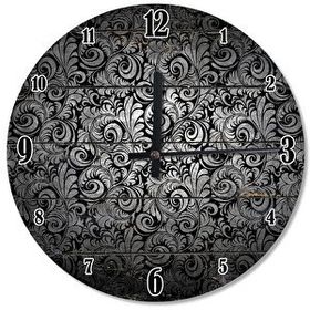 Tablomega Tribal Çiçek Motifi Şekilli 30x30 cm Duvar Saati