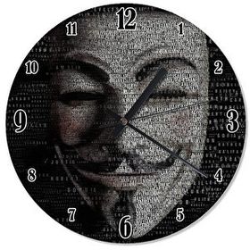 Tablomega V For Vendetta Maske Mutafak Tipi 30x30 cm Duvar Saati