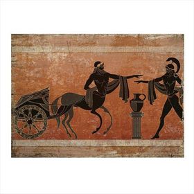 Tablomega Yunan Mitoloji Resmi Desenli 50x70 cm Ahşap Tablo