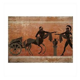Tablomega Yunan Mitoloji Resmi Desenli 50x70 cm Ahşap Tablo