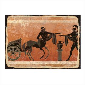 Tablomega Yunan Mitoloji Resmi Desenli 50x70 cm Ahşap Tablo