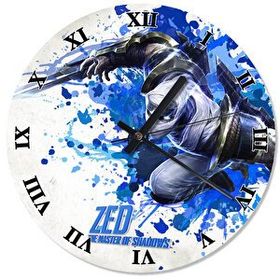 Tablomega Zed League of Legends 50x50 cm Duvar Saati