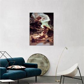 Tablosan B-19-075 Fırtına Perileri Mağarası Edward Poynter Yağlı Boya 100x140 cm Kanvas Tablo