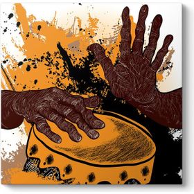 Tabloshop African Drummer Kanvas Tablo