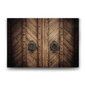 Tabloshop Ahşap Kahverengi Kapı 75x50 cm Tablo