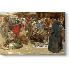 Tabloshop Albert Janesch Busy Bazaar 125x80 cm Tablo