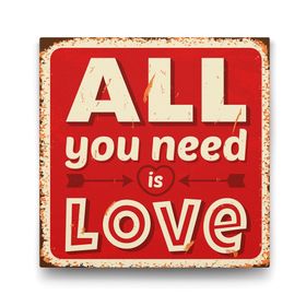 Tabloshop All You Need is Love 40x40 cm Tablo
