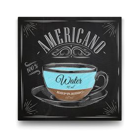 Tabloshop Americano Kahve Tarifi 100x100 cm Tablo