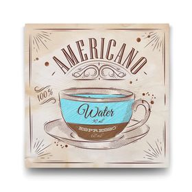 Tabloshop Americano Kahve Tarifi 100x100 cm Tablo