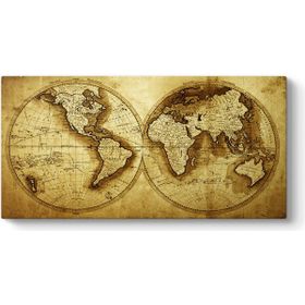Tabloshop Antik Dünya Haritası 120x60 cm Tablo