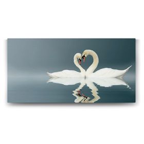 Tabloshop Aşık Kuğular 120x60 cm Tablo