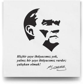 Tabloshop Atatürk Sözleri 90x90 cm Tablo