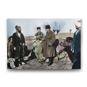 Tabloshop Atatürk ve Pehlivan Deve 90x60 cm Tablo