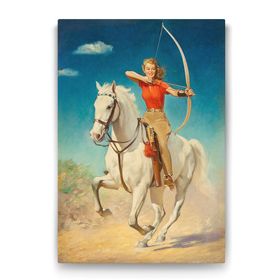 Tabloshop Atlı Okçuluk 60x90 cm Tablo