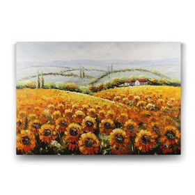 Tabloshop Ayçiçekleri Duvar 140x100 cm Tablo