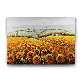 Tabloshop Ayçiçekleri Duvar 140x100 cm Tablo