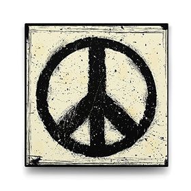 Tabloshop Barış İşareti Eskitme 70x70 cm Tablo