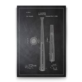 Tabloshop Beyzbol Sopası Patenti 40x60 cm Tablo