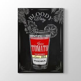 Tabloshop Bloody Mary Kokteyl Tarifi 100x140 cm Tablo