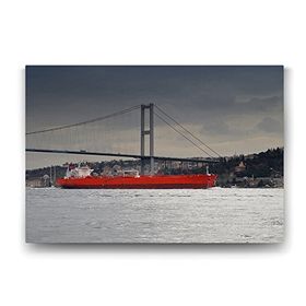 Tabloshop Boğaz Köprüsü ve Gemi 45x30 cm Tablo