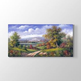 Tabloshop Bulutlu Gökyüzü 120x60 cm Tablo