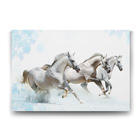 Tabloshop Buzda Koşan Atlar 140x100 cm Tablo