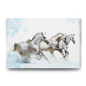 Tabloshop Buzda Koşan Atlar 140x100 cm Tablo