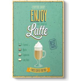 Tabloshop Caffe Latte Machiato 80x125 cm Tablo