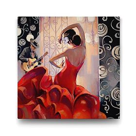 Tabloshop Çalgıcı ve Flamenko Dansçısı 70x70 cm Tablo